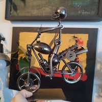 Figurka, motocyklista, rzeźba, metaloplastyka, handmade