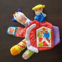 chicco rękawica pacynka + fisher price szeleszcząca "gazeta"