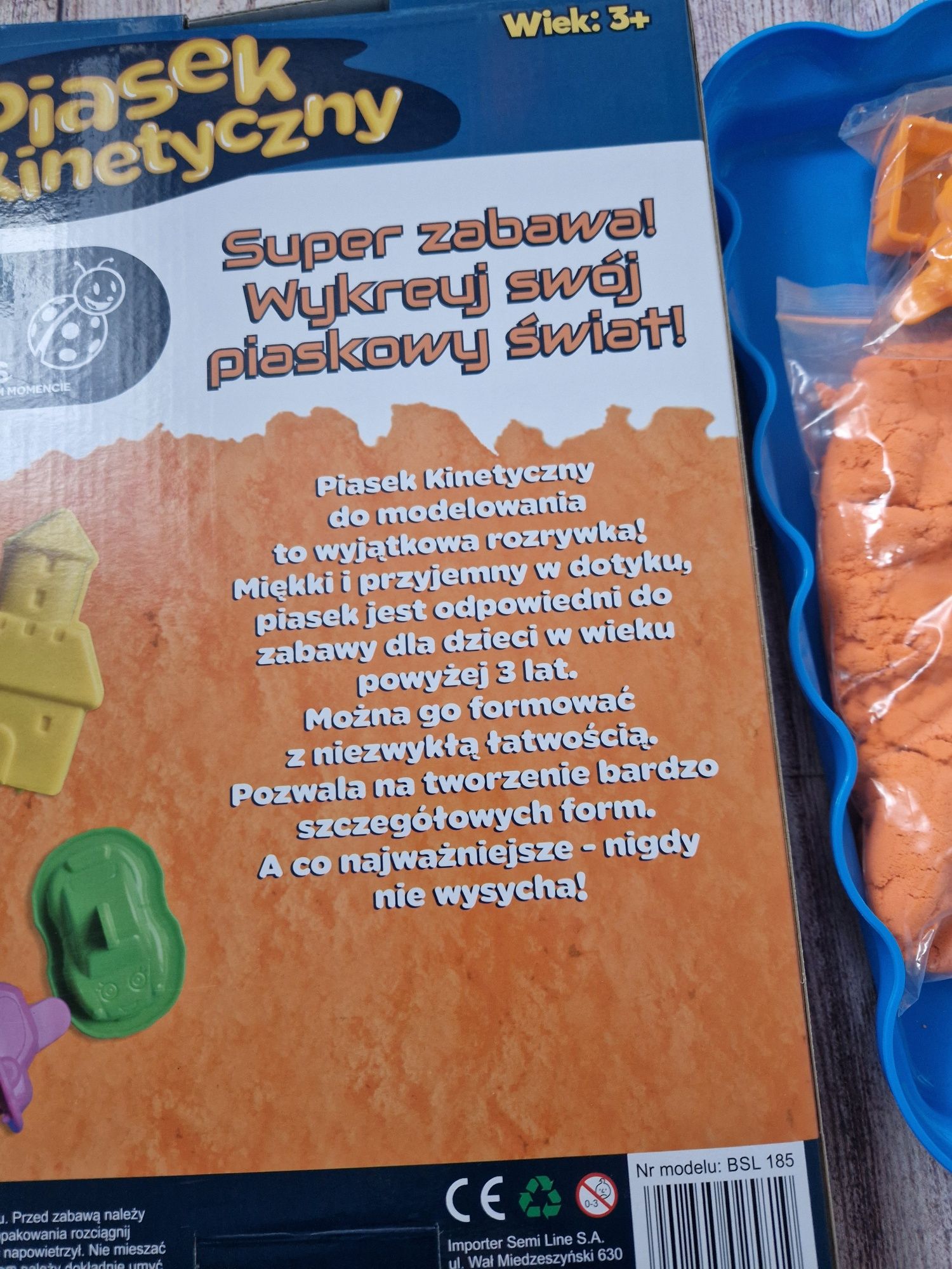 Piasek kinetyczny z akcesoriami