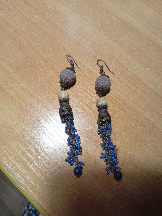 Серьги ручной работы из натур. материаловЛистай фото