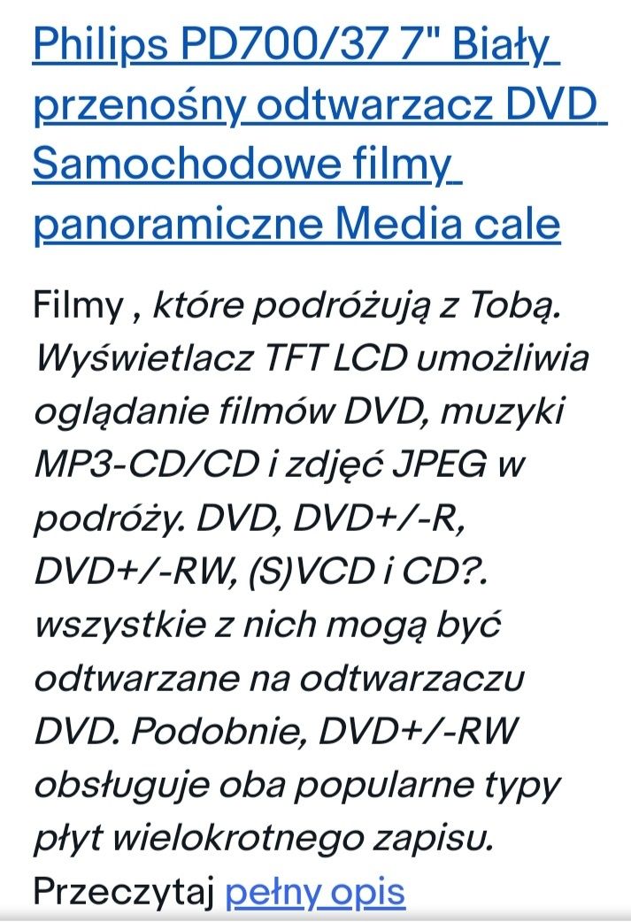 Przenośny odtwarzacz DVD. Philips