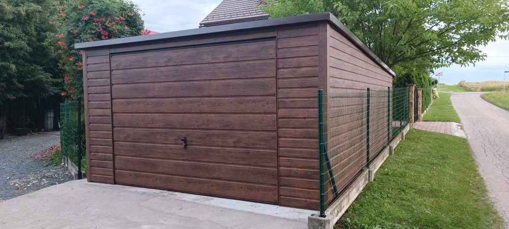 Garaz blaszak 6x6 brąz ma producent garaży t