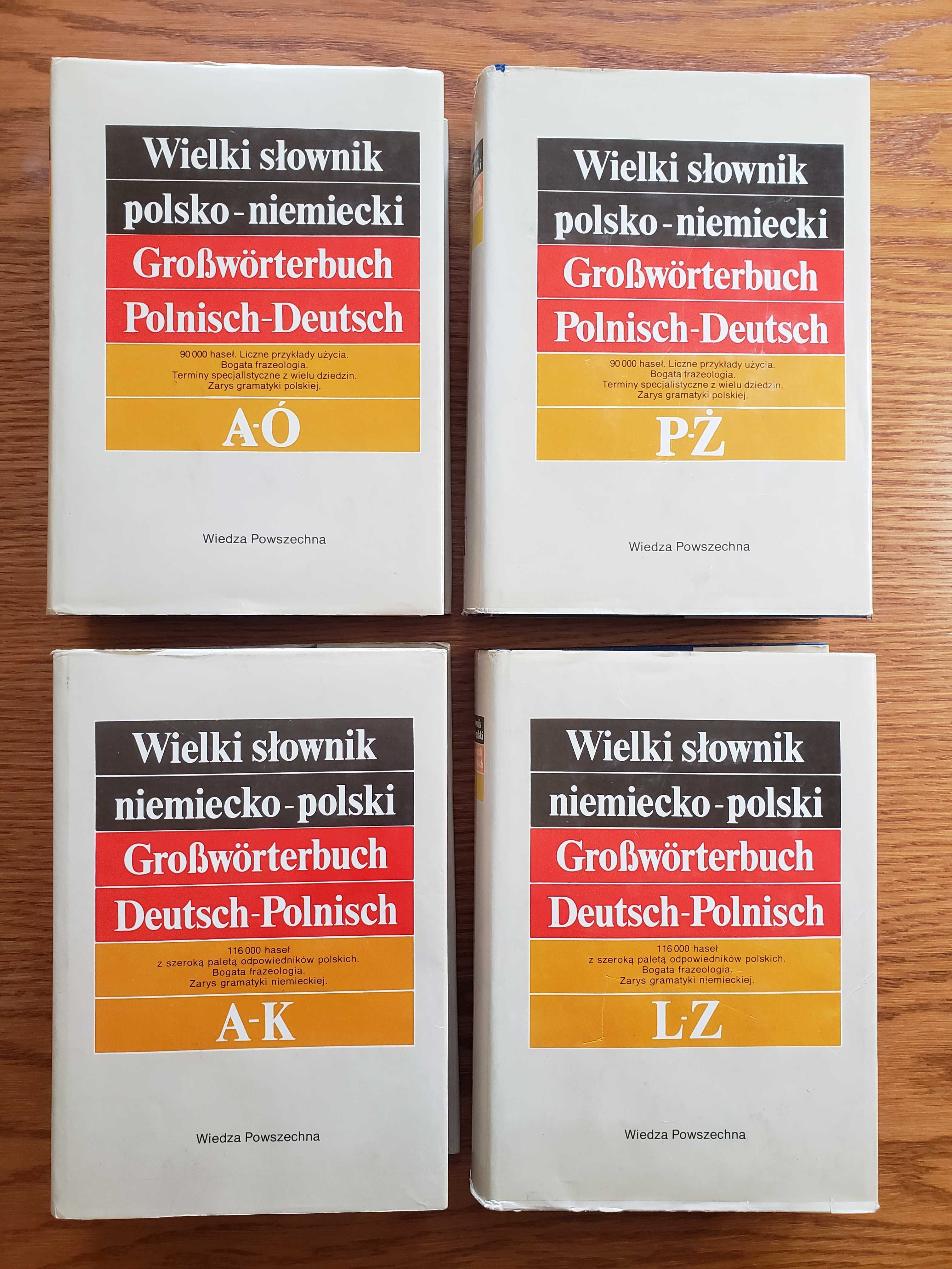 Wielki słownik niemiecko-polski i polsko-niemiecki - 4 tomy