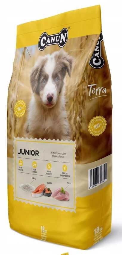Karma dla psów Canun Terra Junior dla Szczeniąt od 6 Miesiąca 18 kg