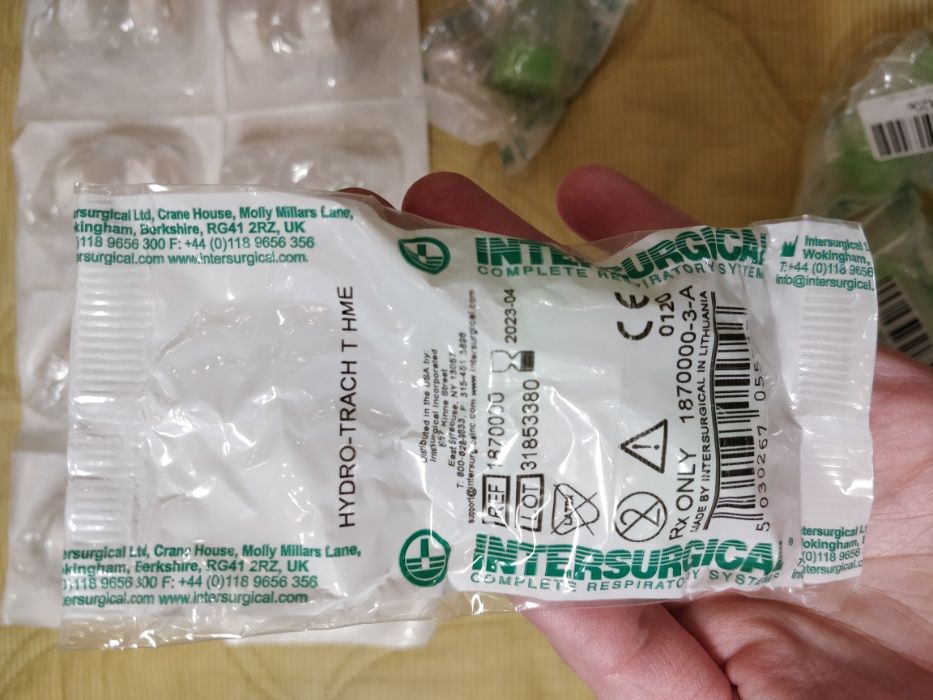 Тепловлагообменник, мокрый нос, Intersurgical Hydro-Trach и Trach-Ven