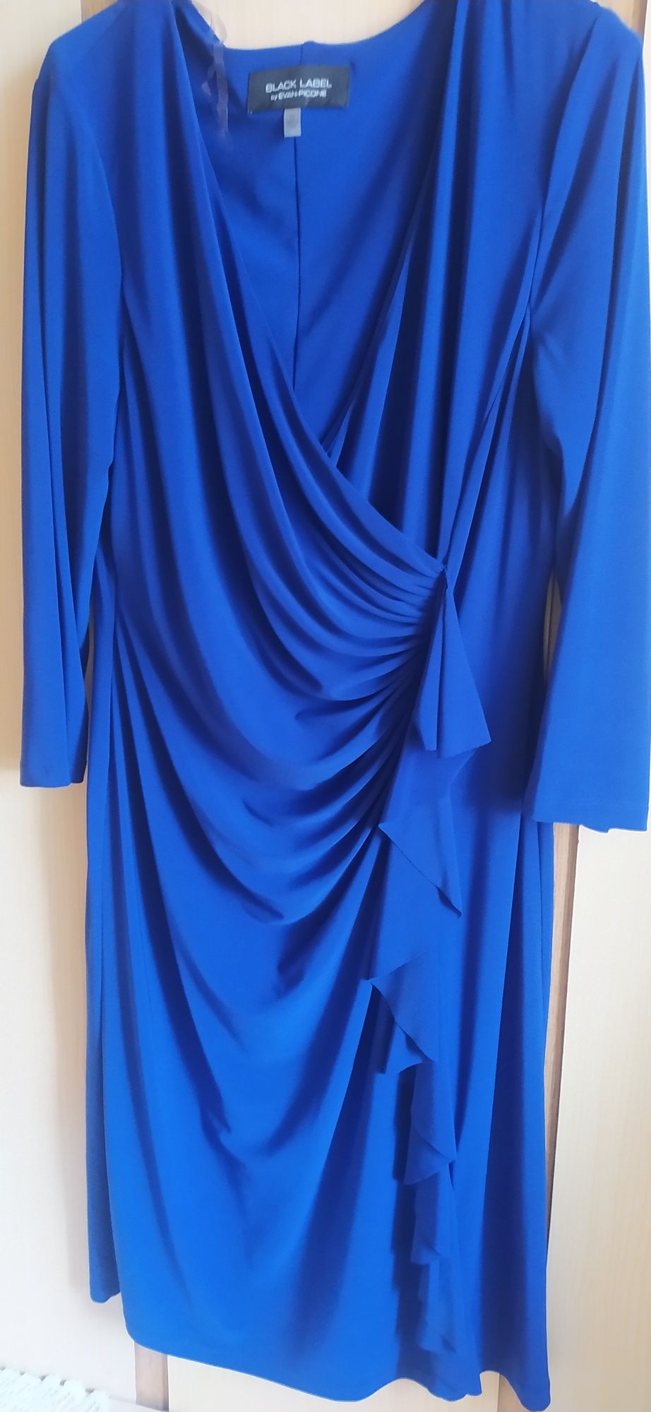 Śliczno Kobaltowa sukienka