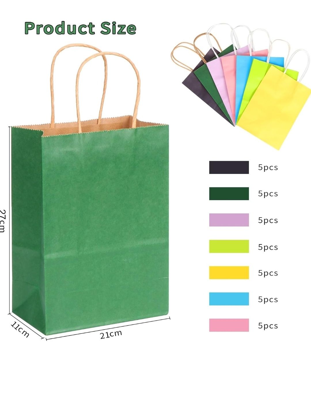 Kolorowe papierowe torby na prezenty 30sztuk