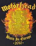 Motorhead - Burn in Europe Tour 2010 T-shirt XL