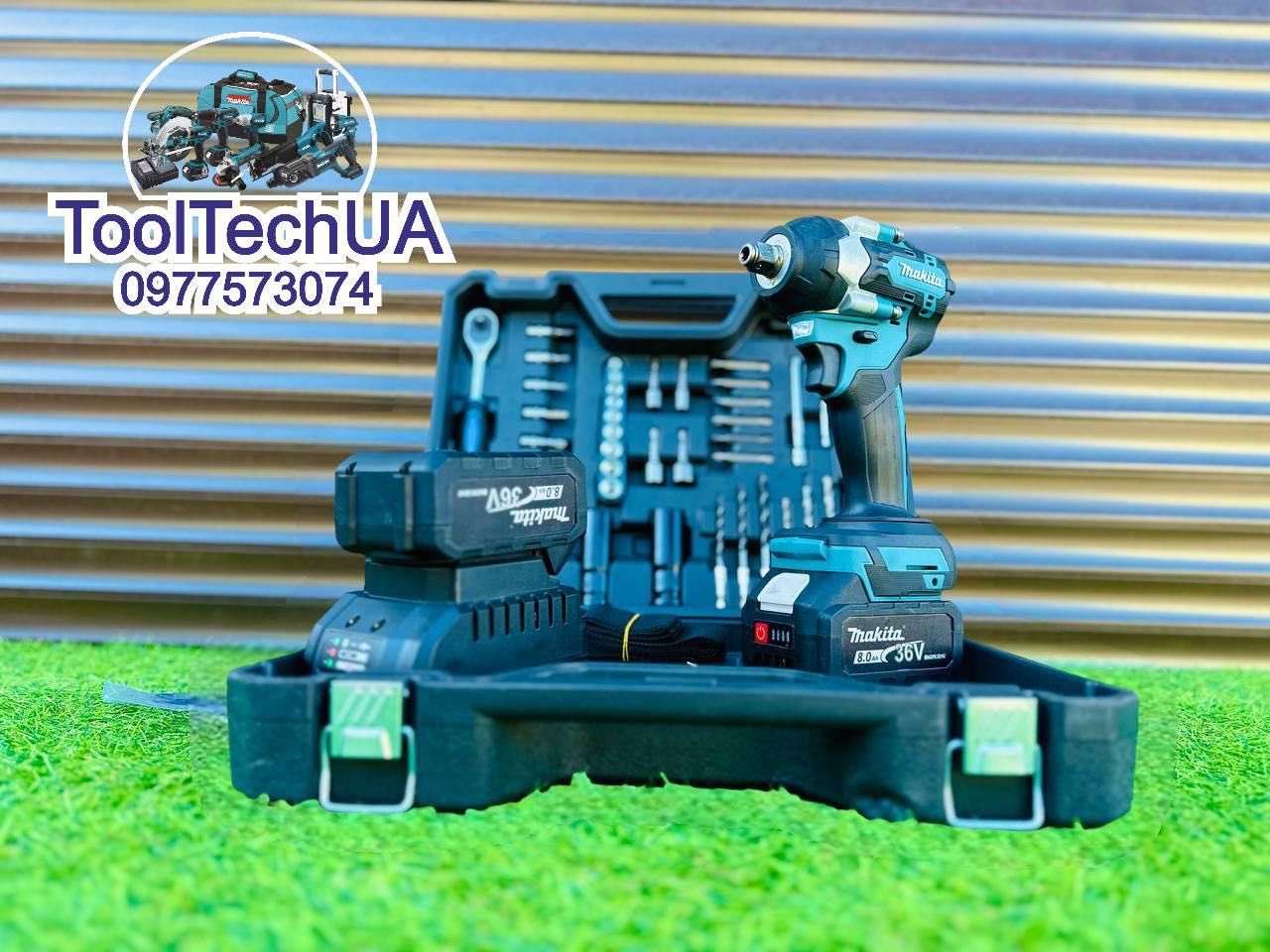 Акумуляторний Гайковерт 2/1 Makita DTW500 з набором інструментів 36V8A