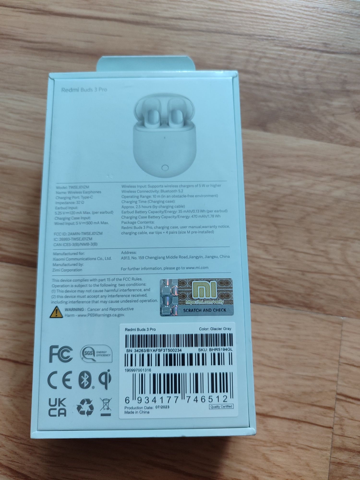 Słuchawki bezprzewodowe Xiaomi Redmi Buds 3Pro