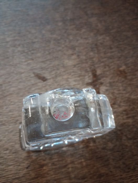 Śliczny świecznik Mikołaj grube szkło Okazja