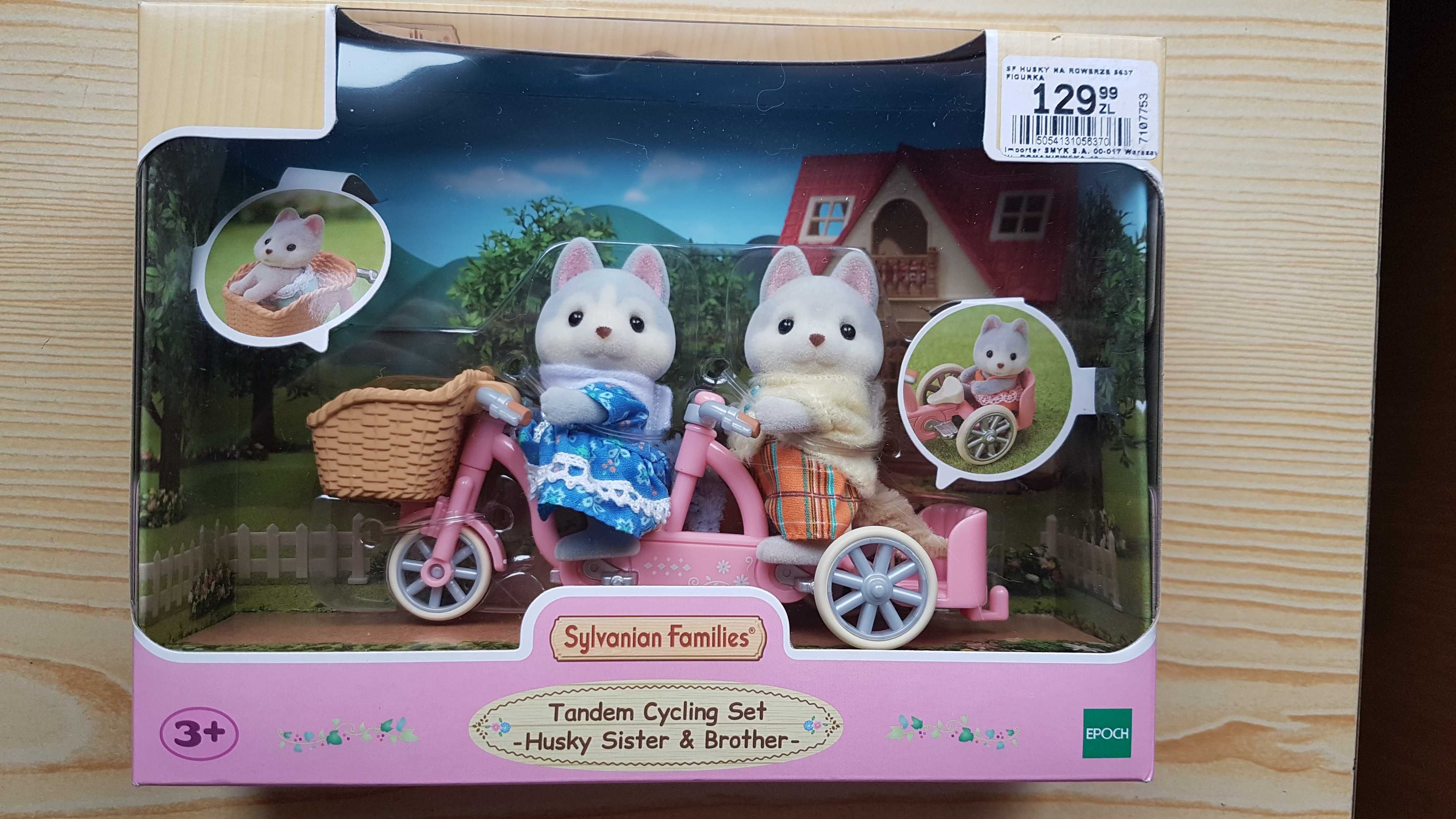 Sylvanian Families "Pieski Husky na rowerze" -NOWA -NAJTANIEJ na RYNKU