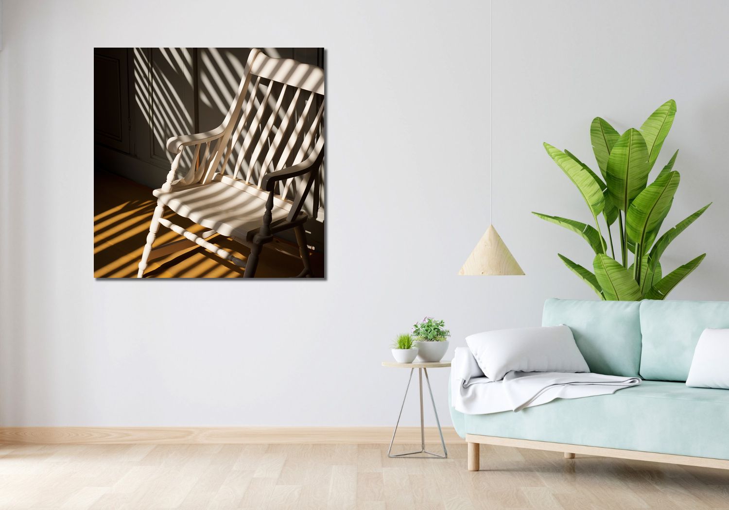 Obraz 100x100cm Krzesło w Cieniu
