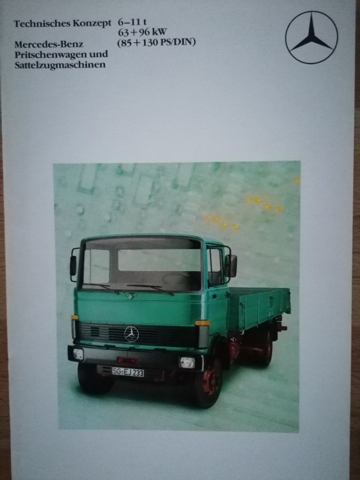 Prospekt Mercedes ciężarówki burtowe i ciągniki siodłowe 6-11ton