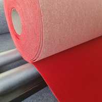 Wykładzina eventowa obiektowa dywan welur czerwona precoat