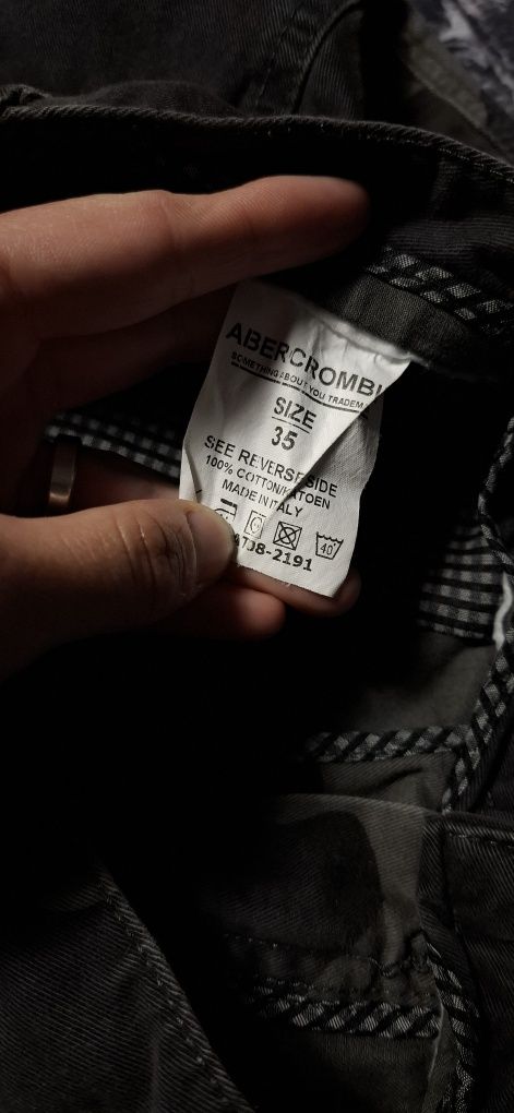 Abercrombie&Fitch spodenki męskie, szorty cargo bojówki militarne moro