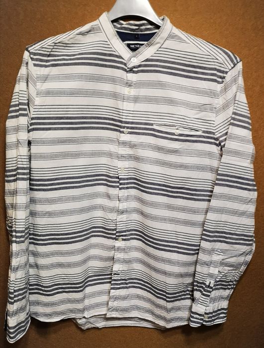 Koszula męska MCNEAL, slim fit, stójka, 1/3 ceny, jak nowa, w paski