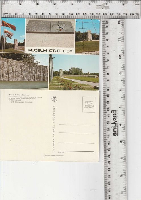 Pocztówka Muzeum Stutthof w Sztutowie   S. Czarnogórski,1976 okres PRL