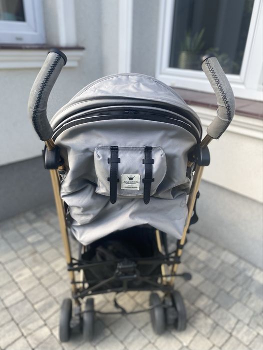 Wózek Elodie Details szaro złoty spacerówka parasolka