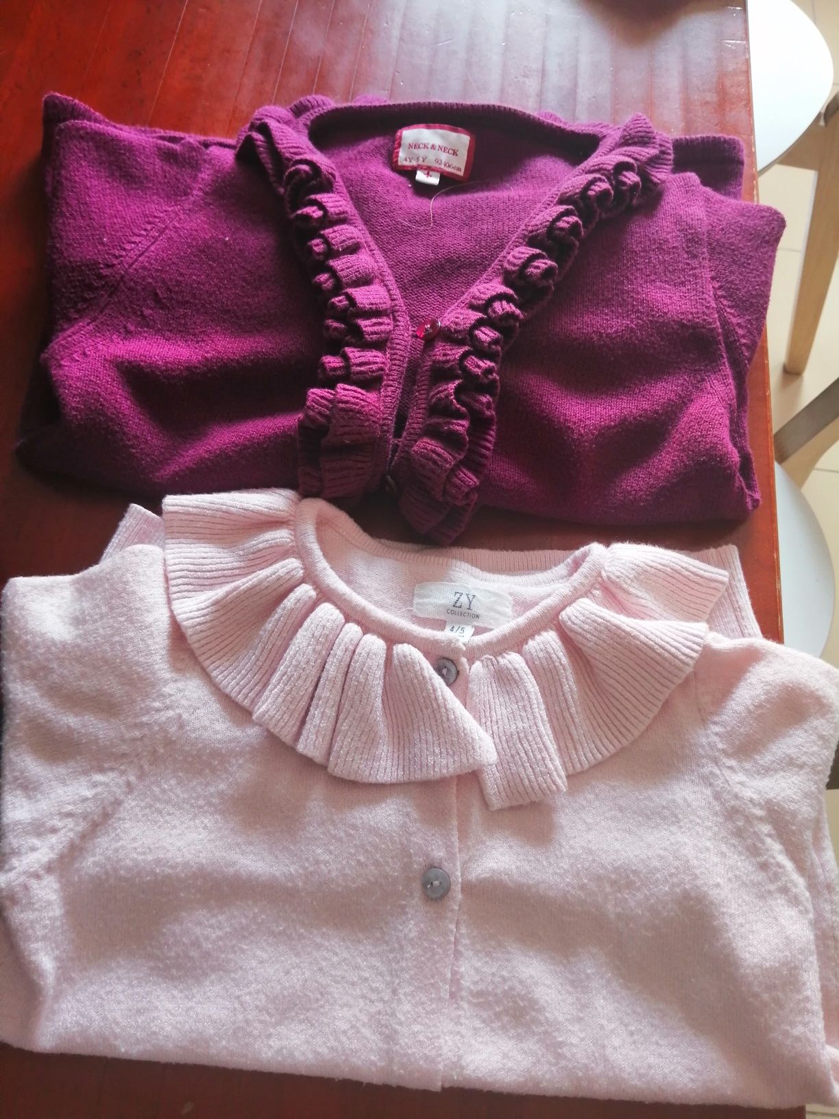 Casacos de menina de algodão, várias cores