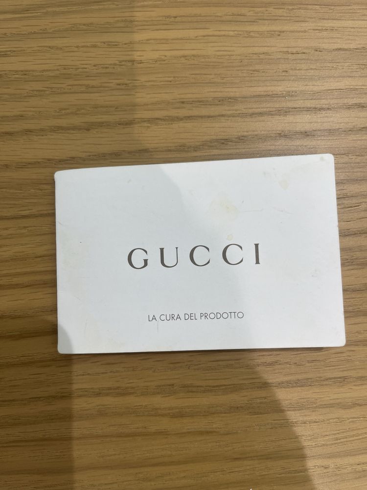 Mala Gucci beje castanha e dourada