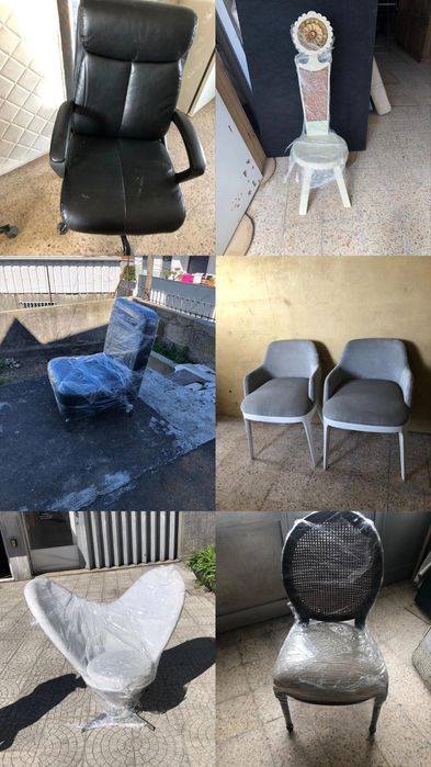 Mobiliário novo (mesas, cadeiras, aparadores)