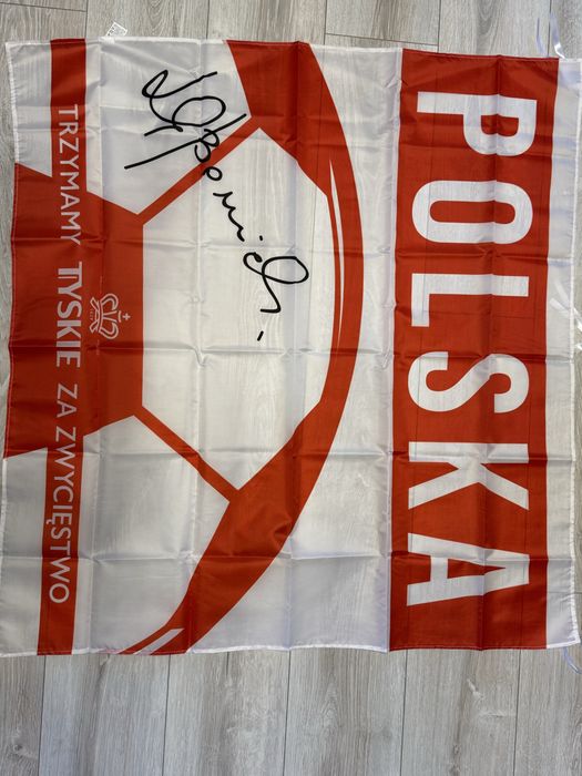 Flaga Tyskie z autografem Zbigniewa Bońka