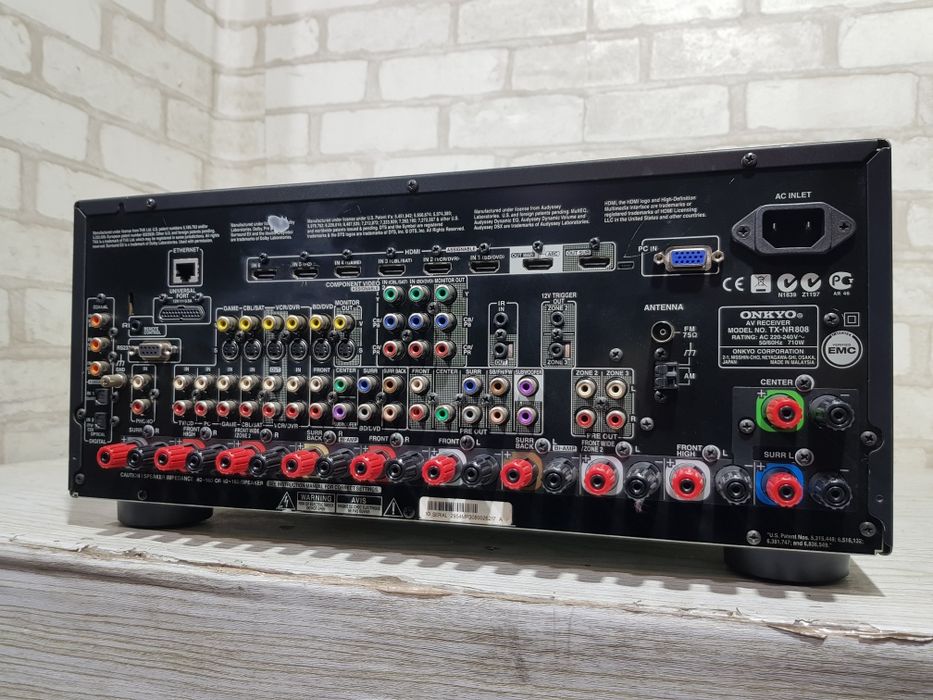 7.2 AV ресивер ONKYO TX-NR 808,*7x180 Вт,HDMI, LAN,3D, USB, б/у