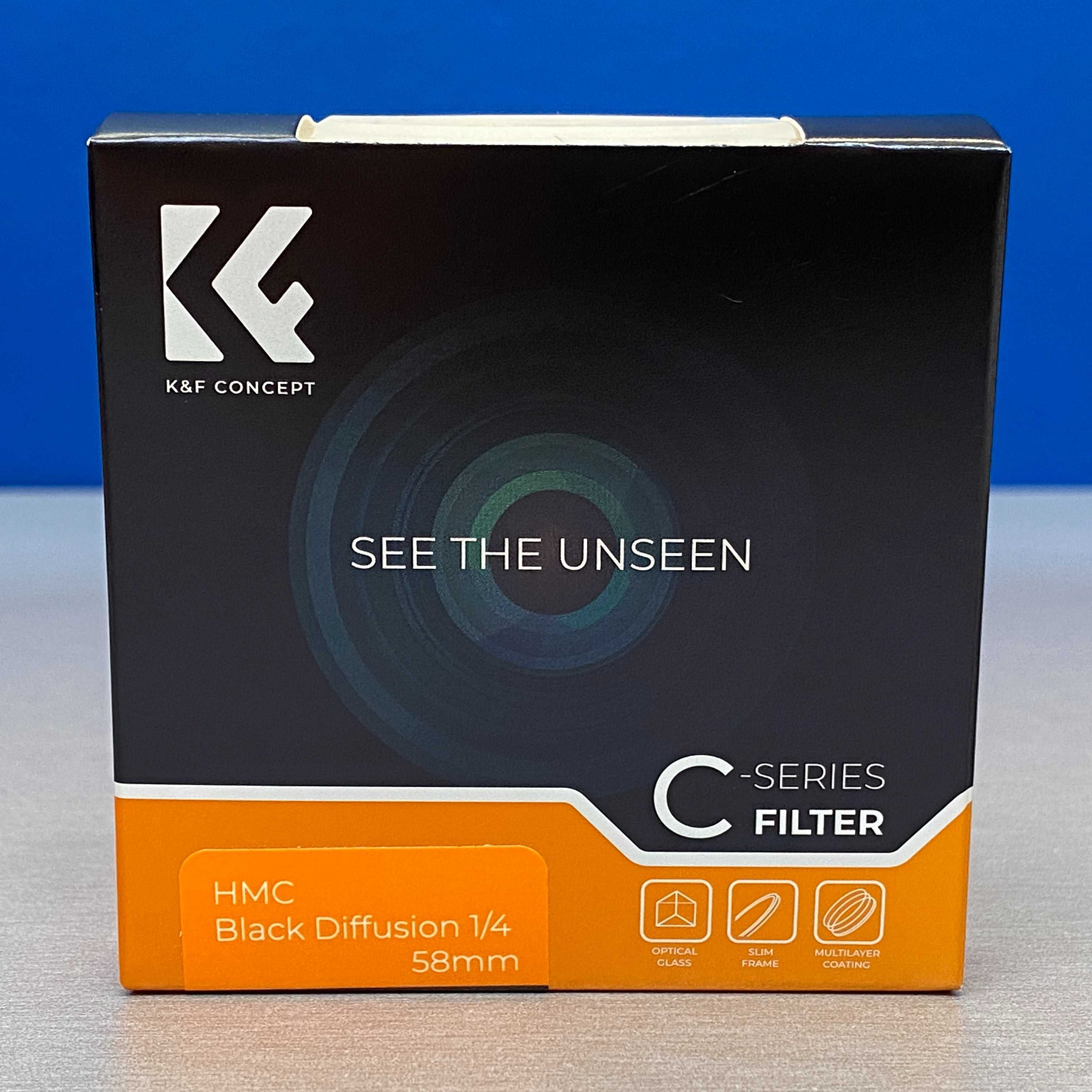 K&F Concept Black Diffusion 1/4 Slim 58mm (Filtro Black Mist) - SELADO