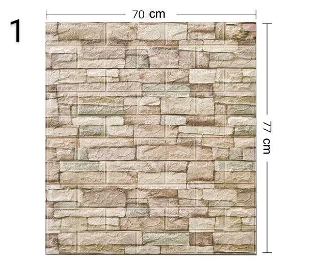 Tapeta samoprzylepna pianki imitacja cegły 70x77