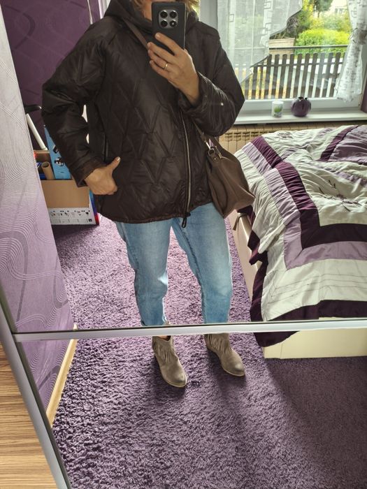 Kurtka czekolada brąz oversize