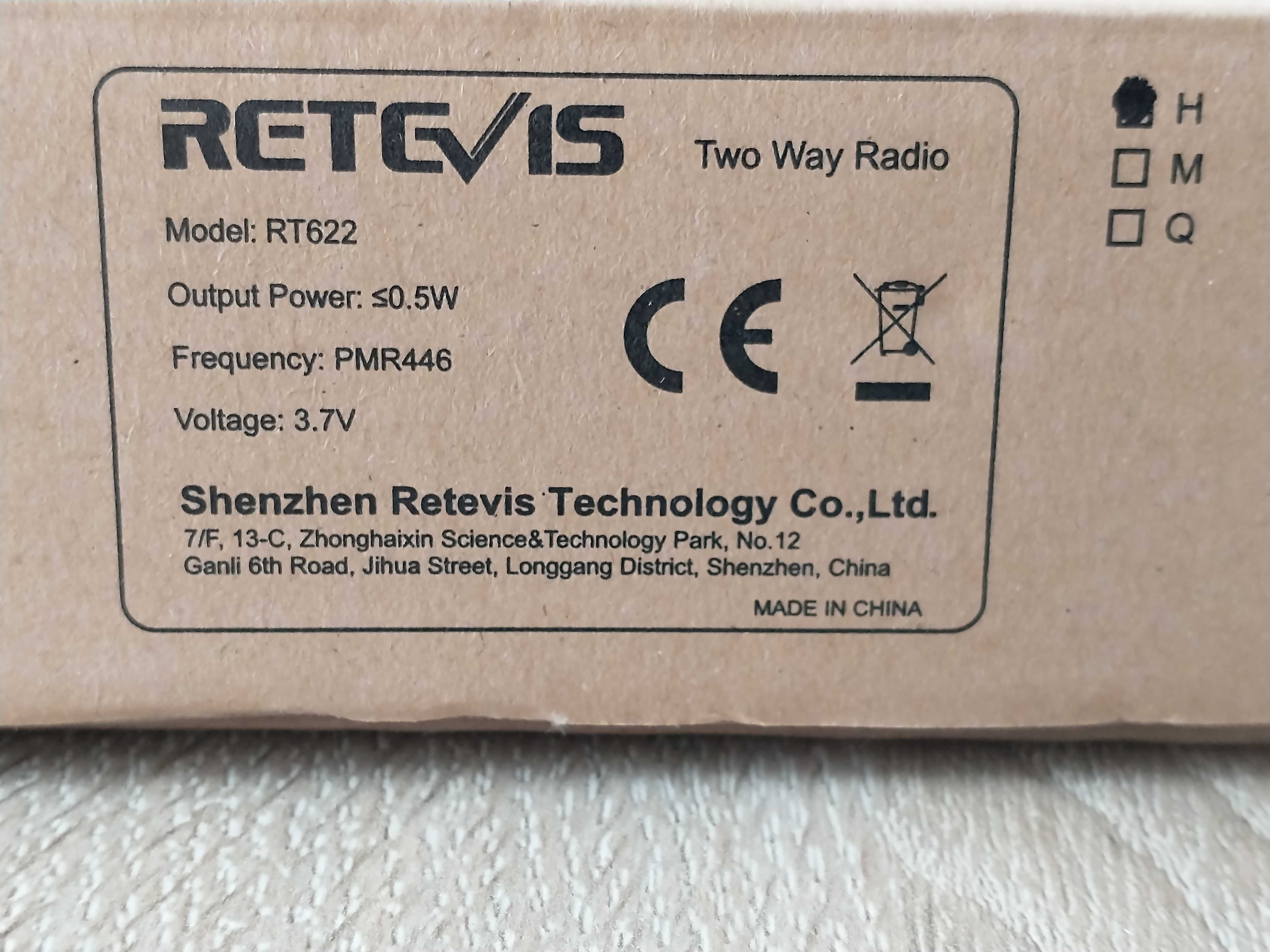 RETEVIS RT 622. Dwie sztuki Mini Walkie Talkie PMR