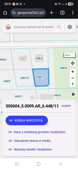 Działka z wydanymi warunkami zabudowy