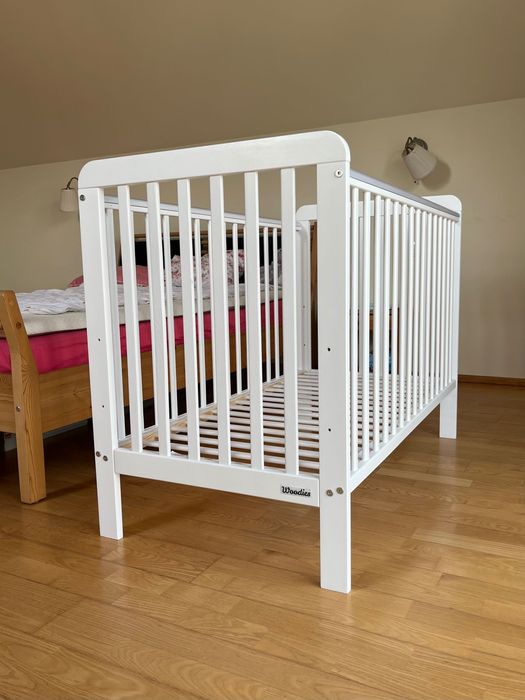 Łóżeczko niemowlęce Woodies Classic Cot 120x60 + przewijak Top Cot