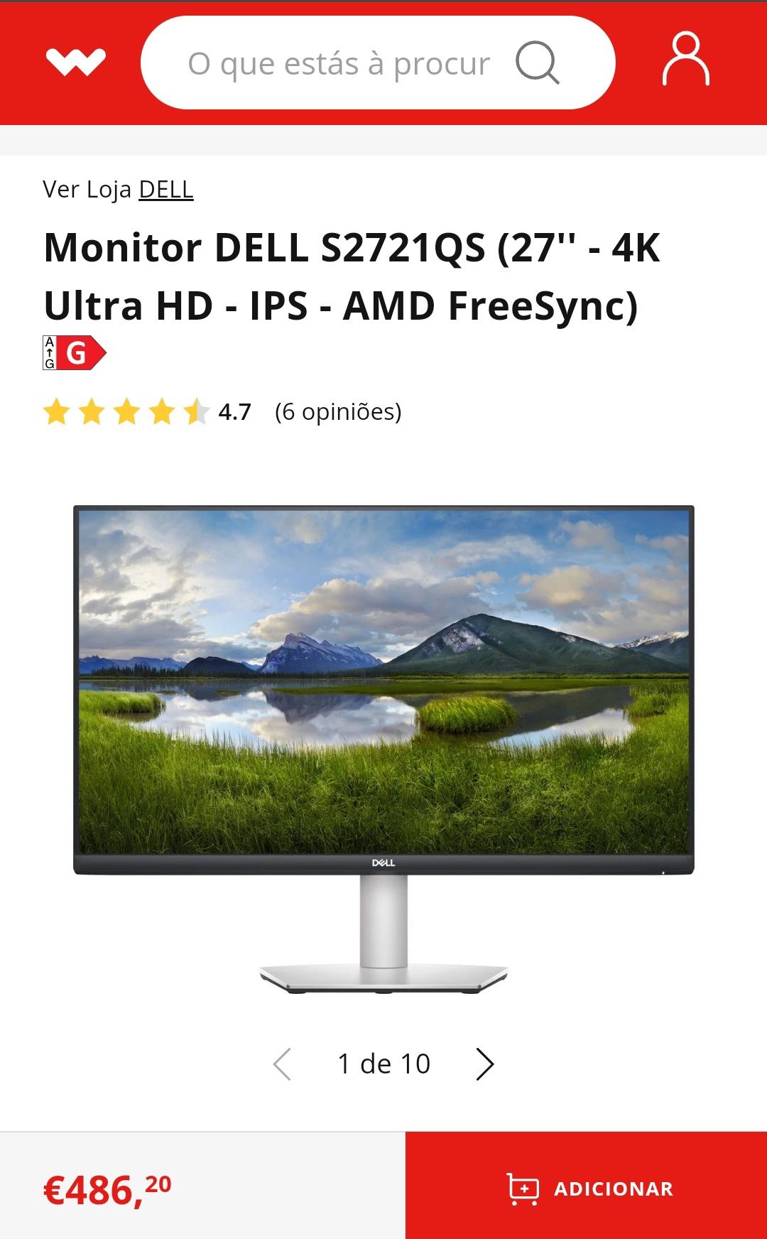 Monitor Dell 27 4K UHD - S2721QS