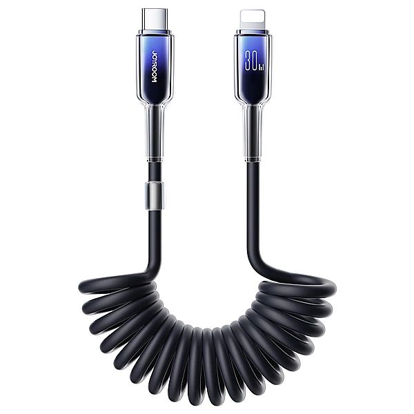 Kabel spiralny Joyroom S-A43 Crystal-Clear Series 30W USB-C - Lightnin