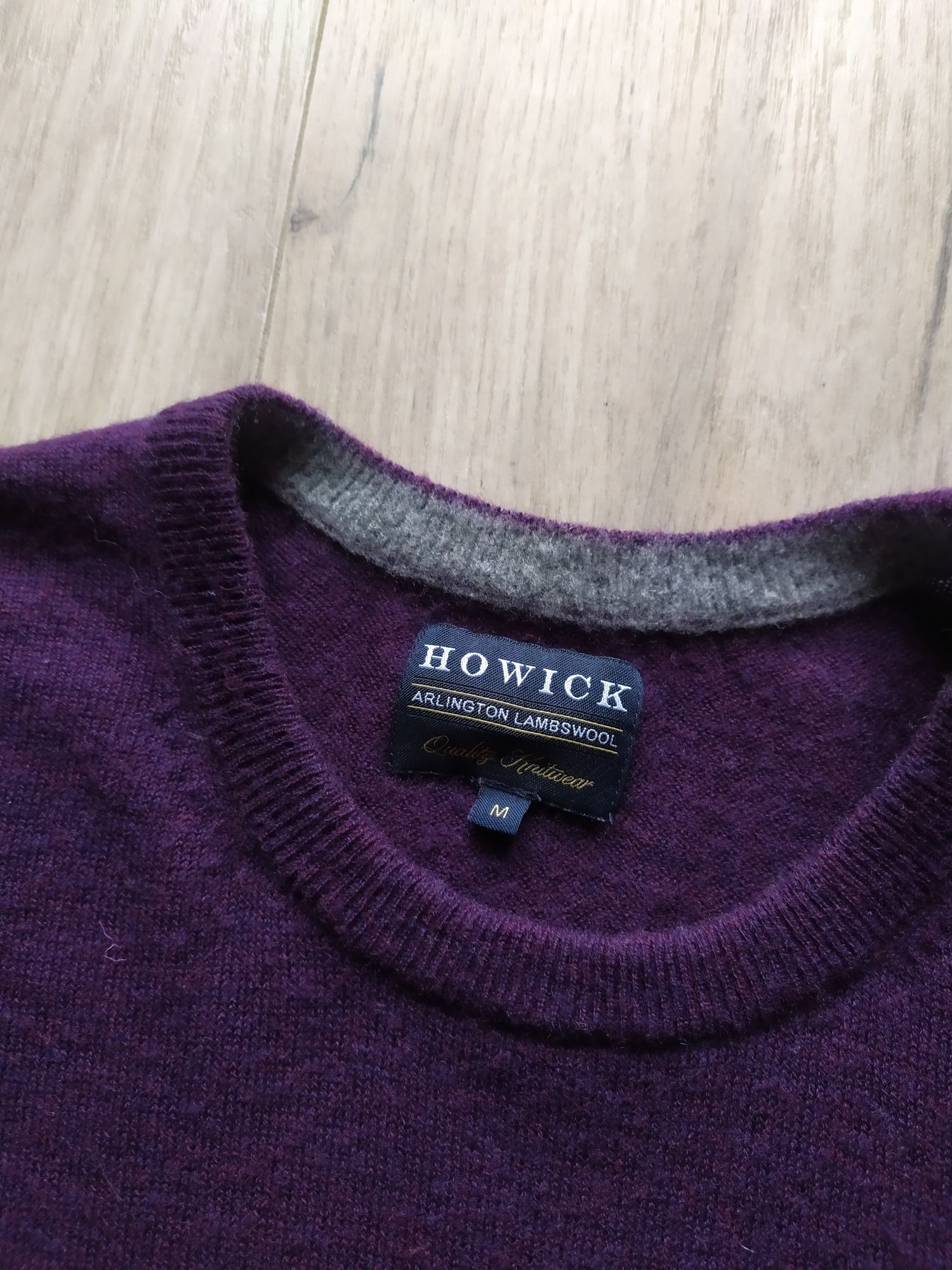 Sweter wełniany 100% wełna wool Howick rozmiar M