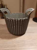 Kosz koszyk plastik 3 L design nowoczesny brąz beż home  duka tkmaxx