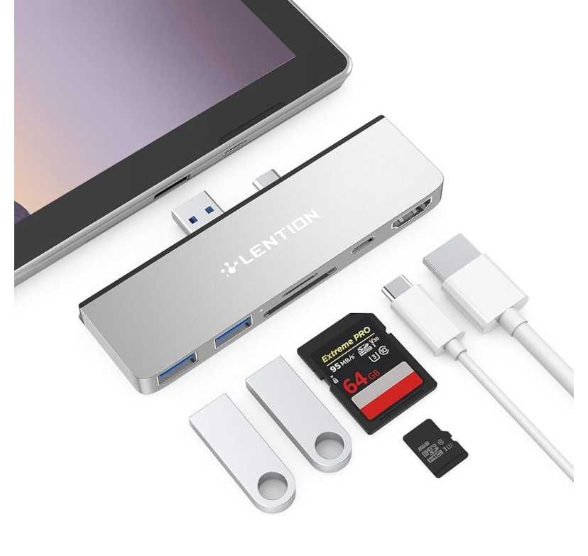 LENTION 6 w 1 -  Koncentrator do laptopa - NOWY firmowo - USB, HDMI