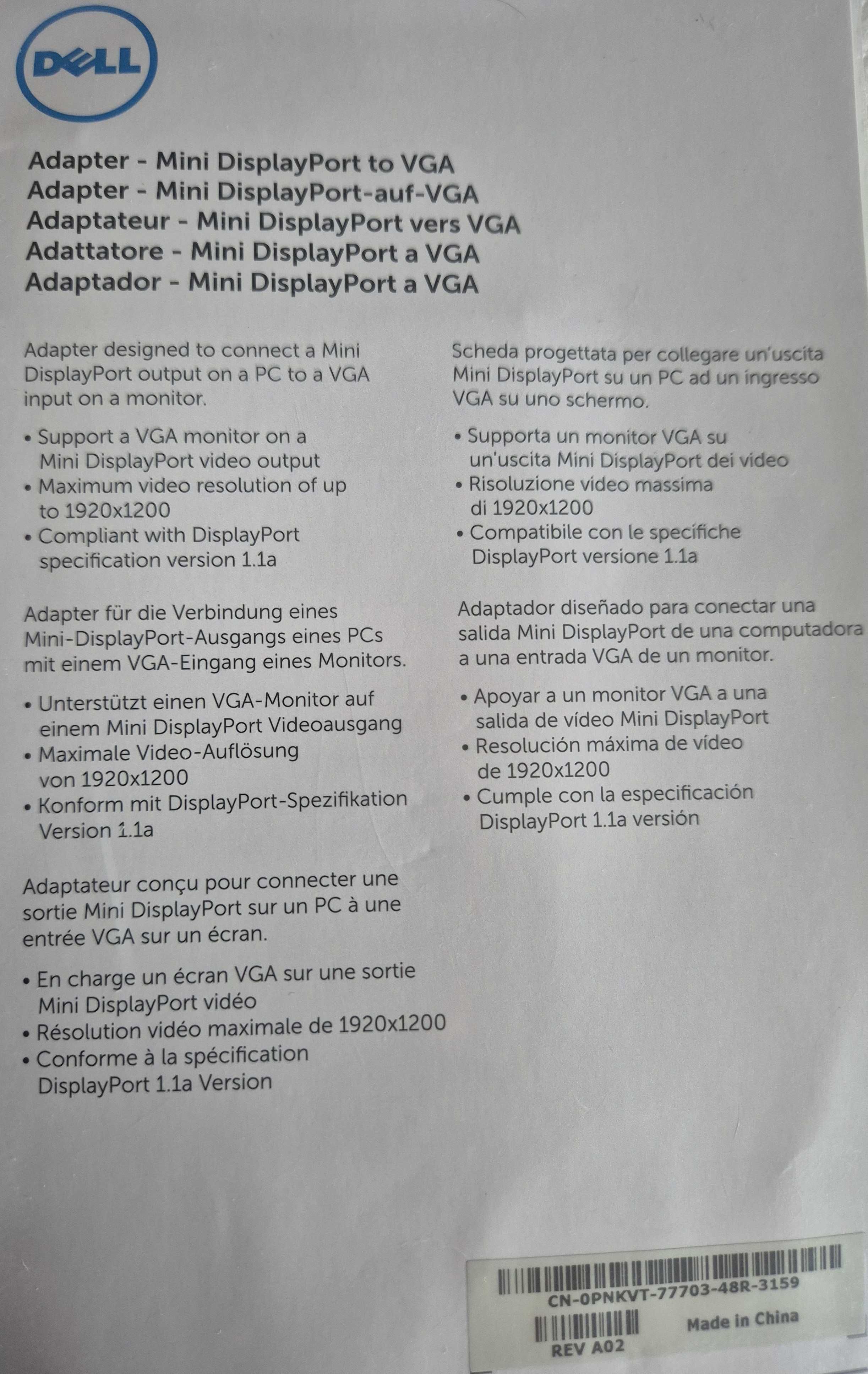 Adaptador Mini DisplayPort para VGA (NOVO)