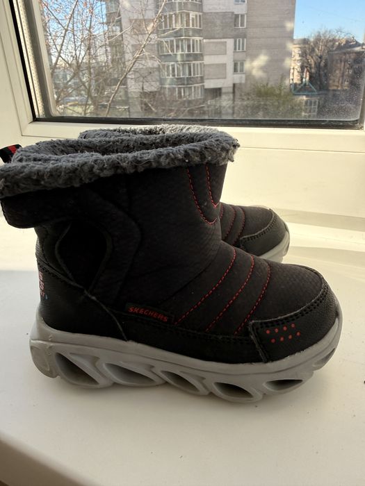 Зимові чоботи дитячі SKECHERS S-LIGHTS водонепроникні