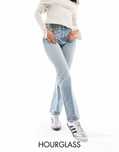 ASOS Niebieskie jeansy z prostymi nogawkami w stylu lat 90. 30/34