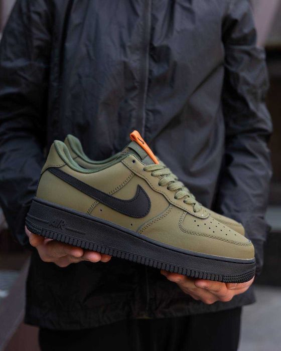 Кросівки Nike Air Force 1 07 Low Khaki/Black/Orange premium i96