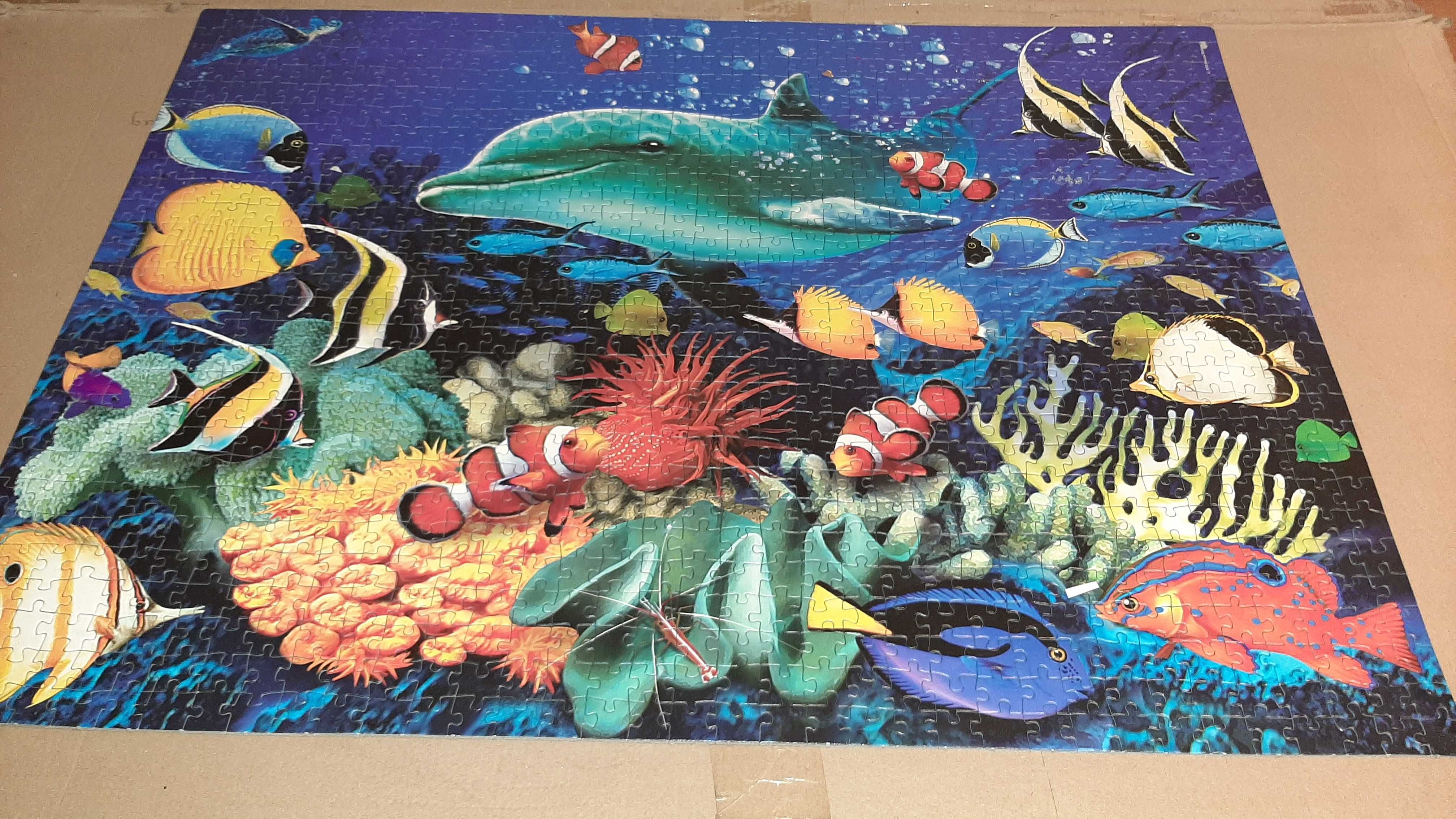 Magic Puzzle 1000 szt. 3D Dolphin Reef, kompletne idelane Clementoni