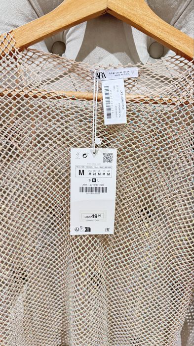 Топ с камінцями zara