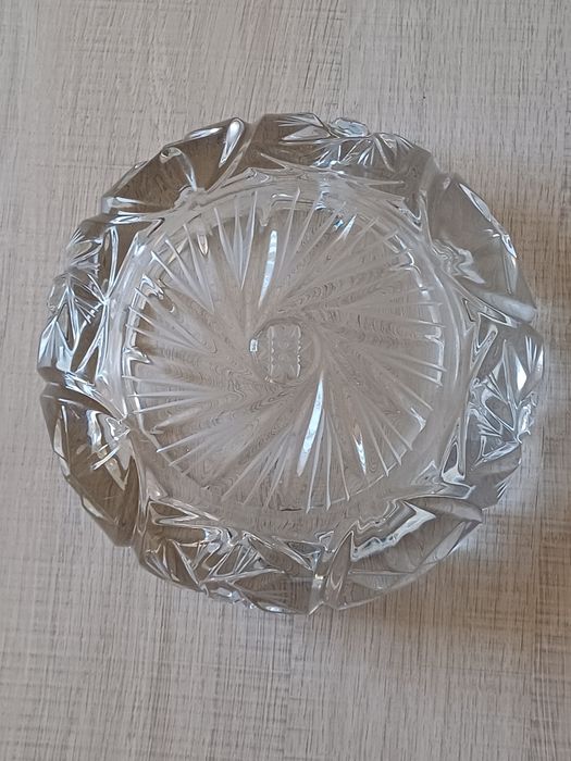 Popielnica kryształowa PRL – vintage, stan kolekcjonerski