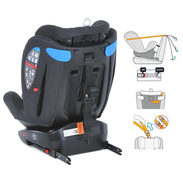 Детское автокресло El Camino ME 1114 ISOFIX группа 0/1/2/3 от 0до36 кг