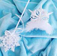 Обруч сніжинка ободок снежинка корона новорічна прикраса