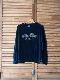 Sweter ellesse italia granatowy ciemny futerkowe logo s prosty logowan