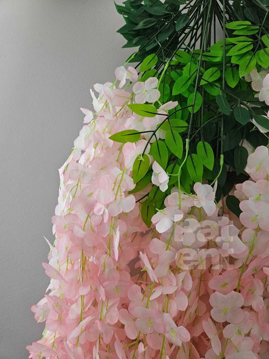 Wisteria różowa glicynia sztuczna girlanda dekoracja 12 sztuk